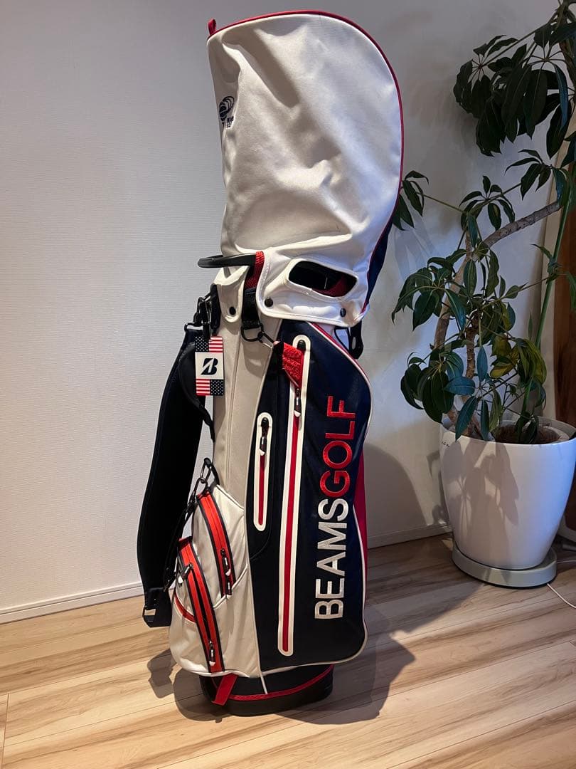 BEAMS GOLF キャディバッグ 【おまけ付き】カラビナ付きタオル