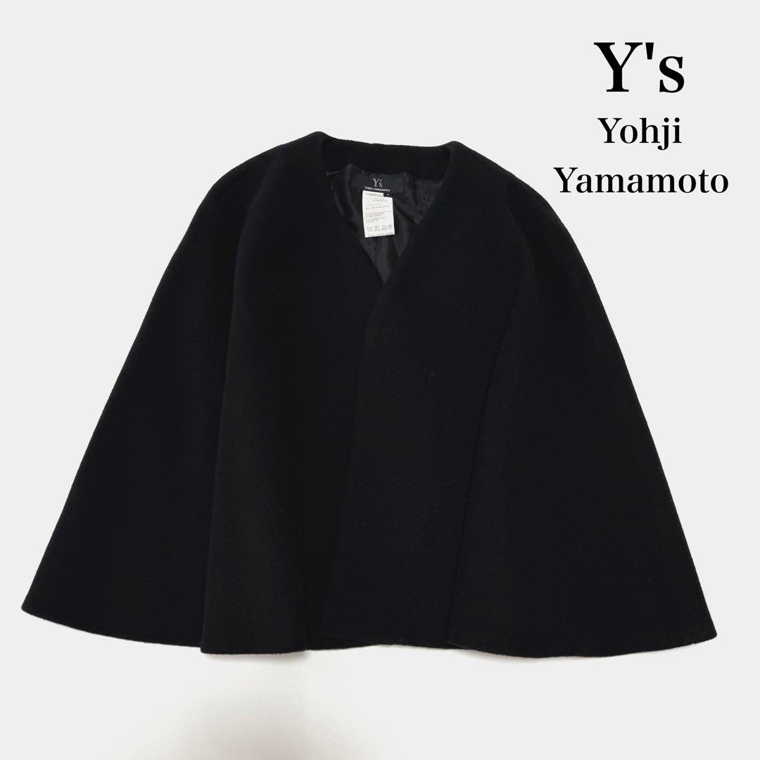 希少✨️ Y’s ヨウジヤマモト ウールポンチョ ケープ 黒 日本製 3