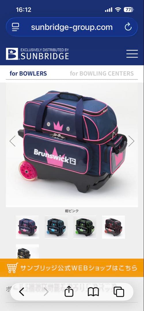 ボウリングバック ボール2個用
