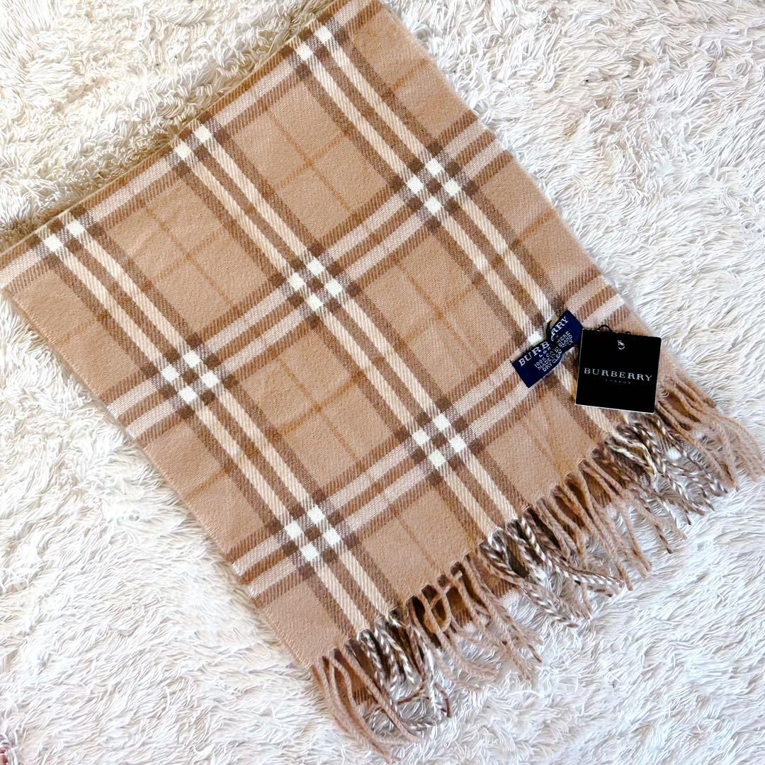 極美品✨Burberry バーバリー ロンドン カシミヤ100 マフラー 未使用