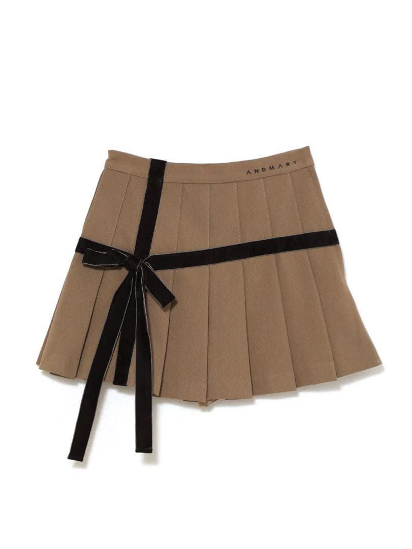 スカート Valentine ribbon mini skirt / beige (M)