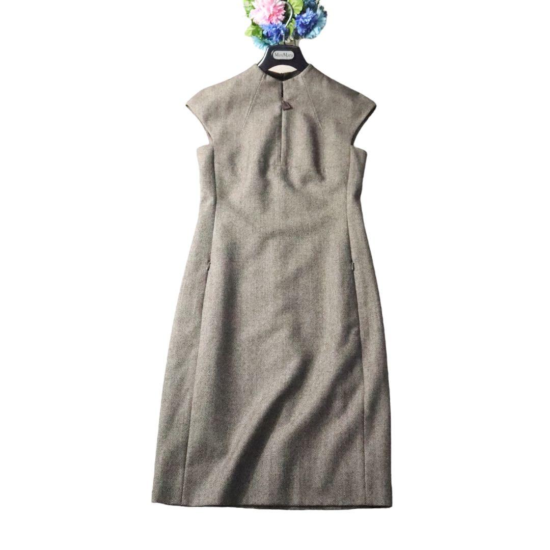 【皇室御用達38万円】AKRIS アクリス フォーマルクラシックワンピースドレス