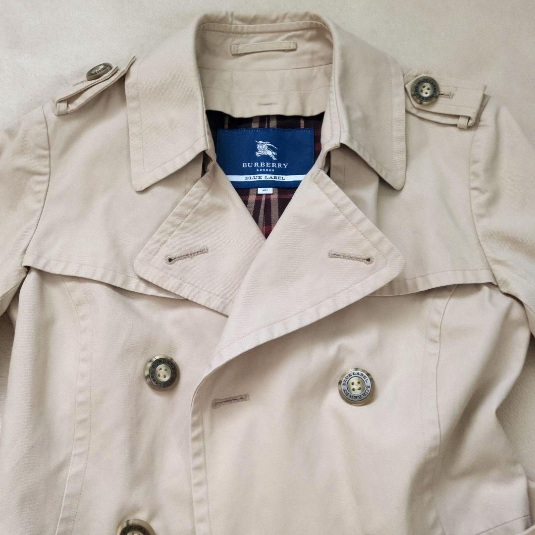 【BURBERRY】トレンチコート　ライナー付き　キナリ　40