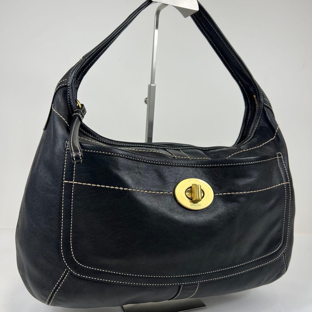 バッグ COACH leather turn lock Shoulder Bag y2k