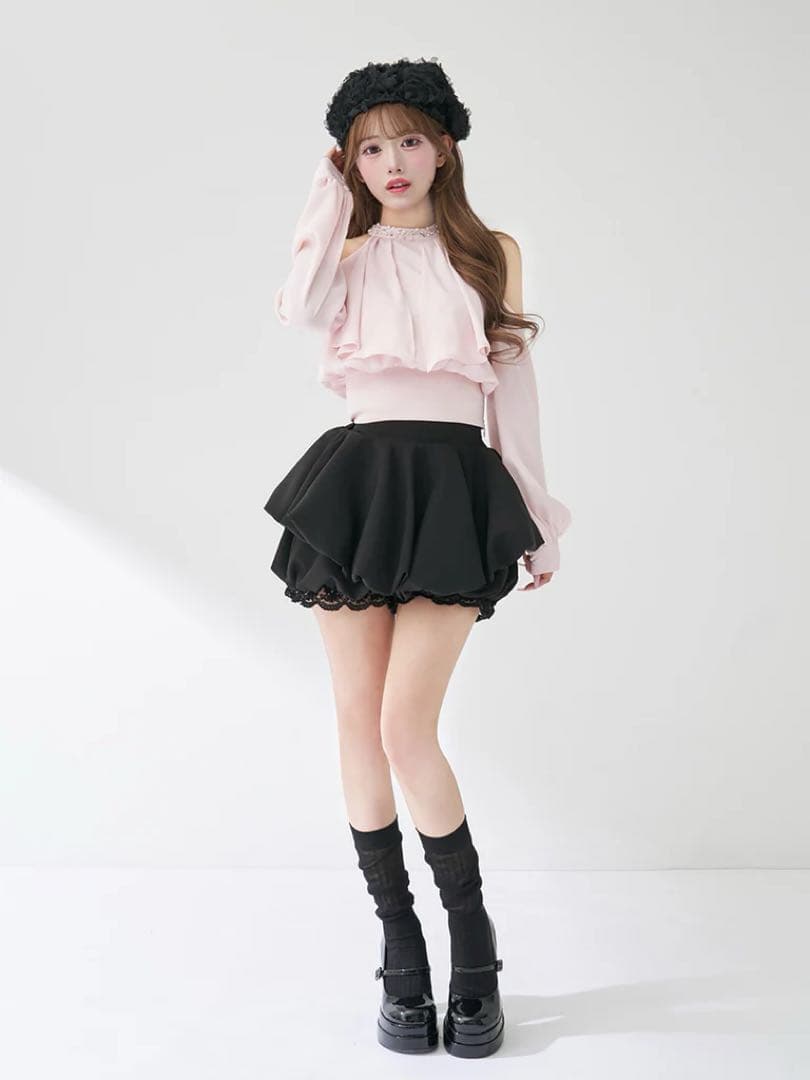 ♡ ダーリッチ Darich ♡ ボリュームバルーンミニスカート　黒