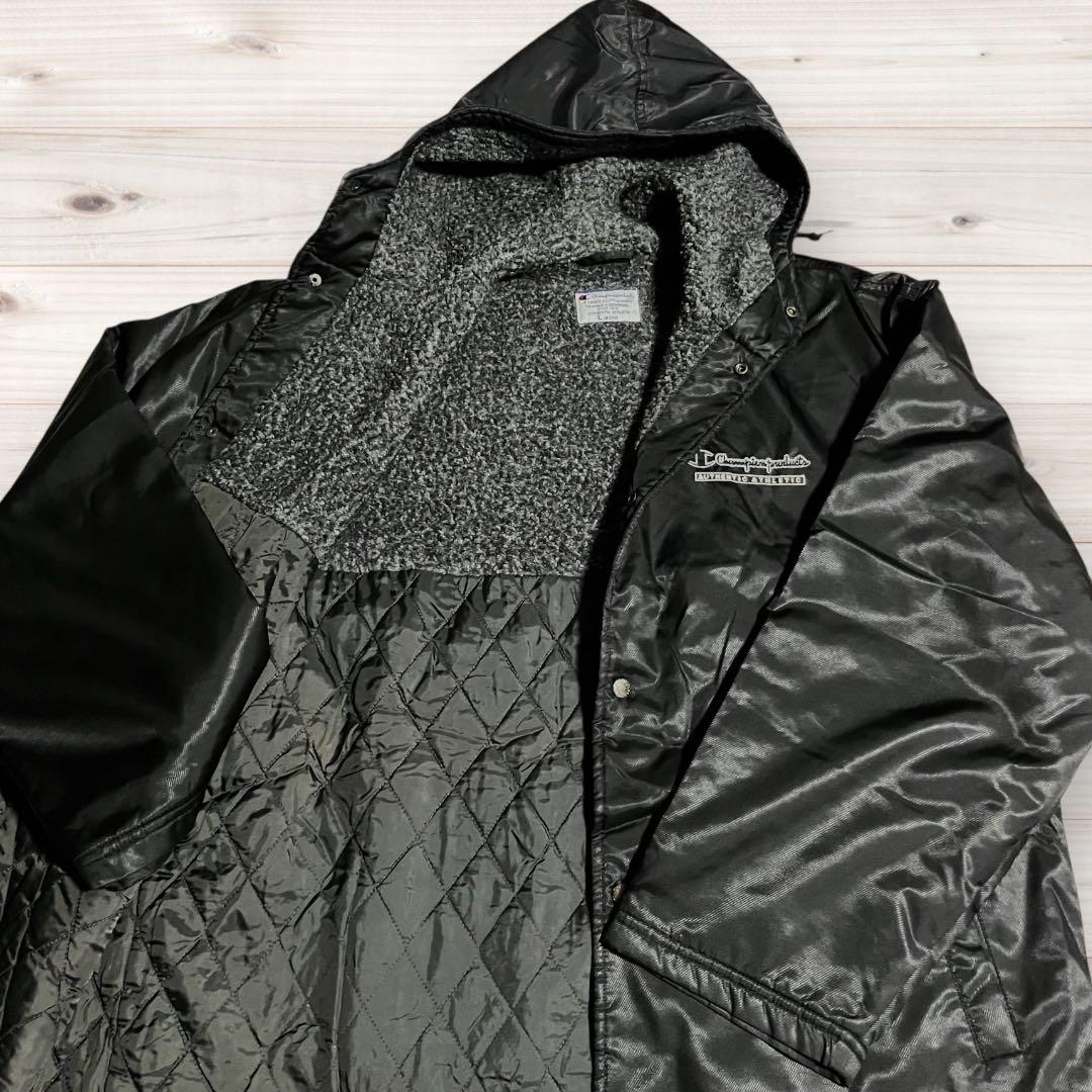 Champion ベンチコートBIGロゴ 胸ロゴ 中綿 Authentic