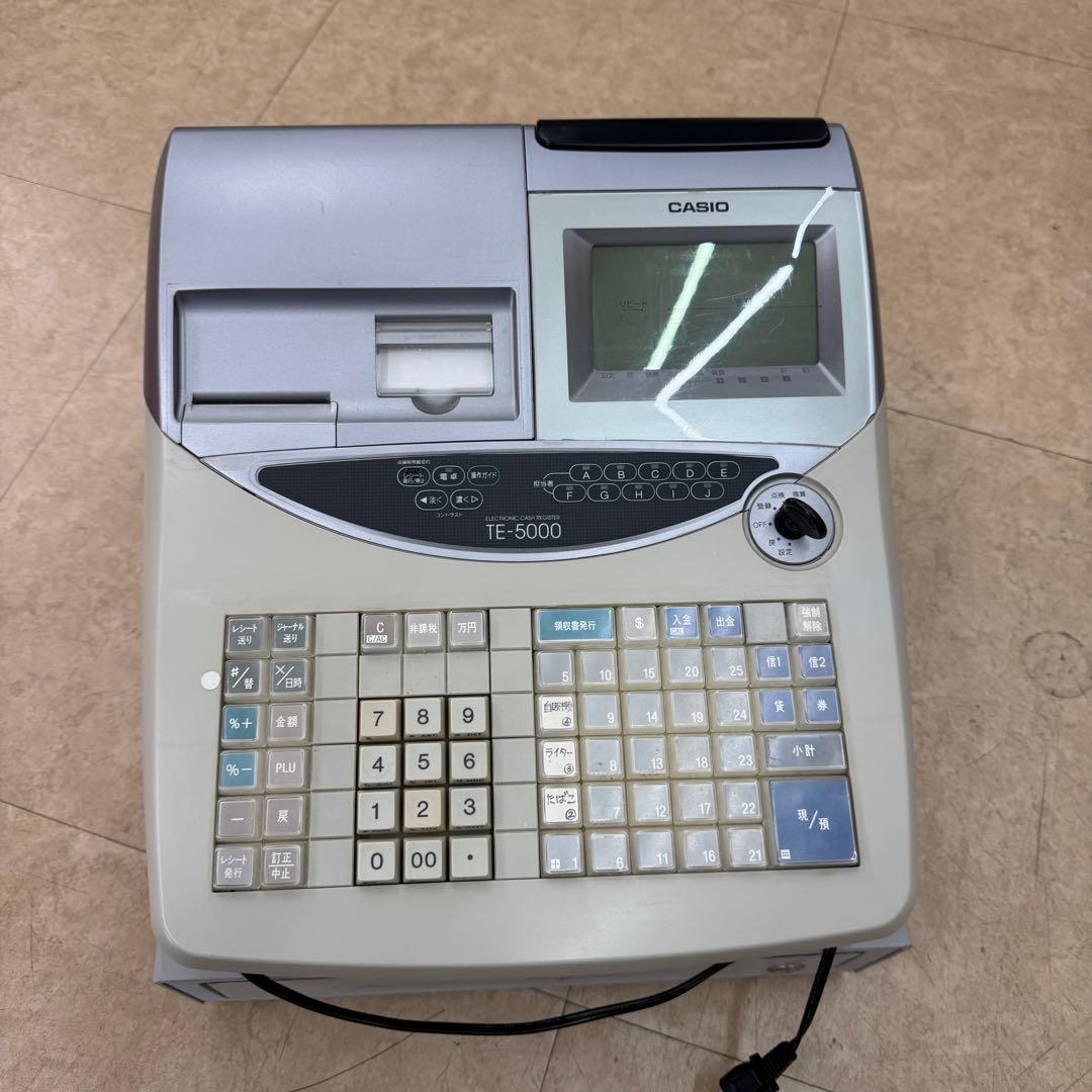 カシオ電子レジスター TE-5000 中古 レジ TK-5000