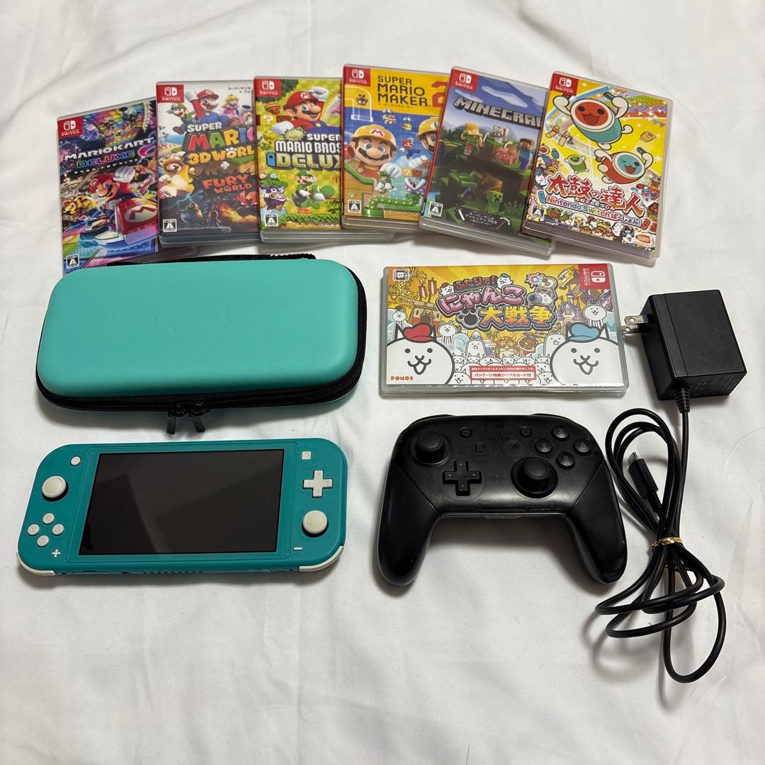 ニンテンドー Switch Lite ターコイズ +ソフト7本 +プロコン